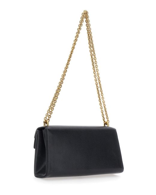 Gucci Black 'Dionysius' Shoulder Bag With Metal Plate On The Front In