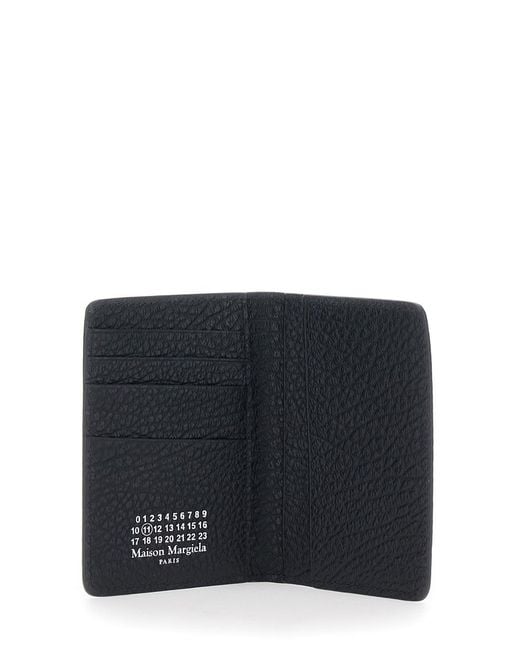 Maison Margiela Black Wallet With Four Rear Stitchings