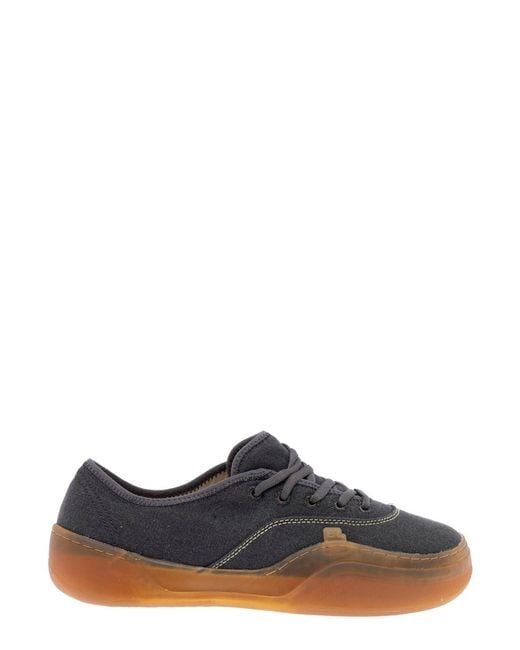 ERL Black 'Low Skate' Sneakers Low Top With Contrast Sole for men