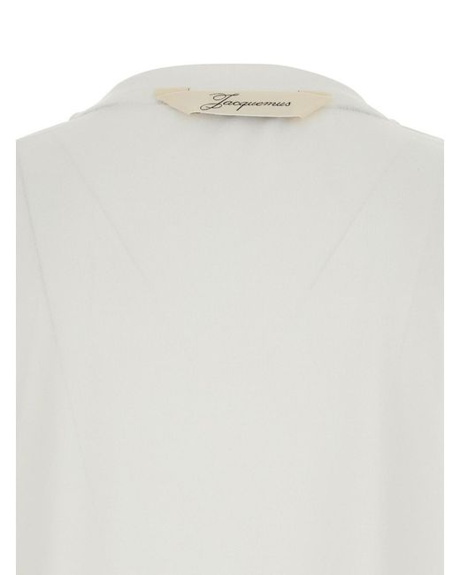 Jacquemus White T-Shirt Le Tshirt Rond Carre Mc With Round Neck And Short Sleeves for men