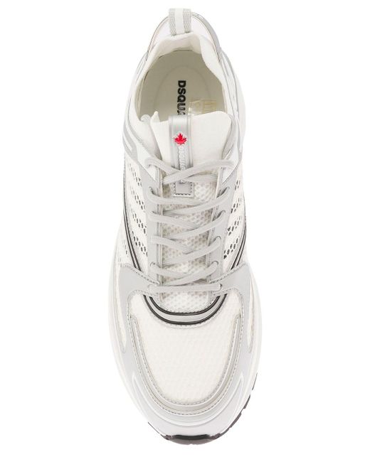 DSquared² White 'Dash' Low Top Sneakers With 1964 Logo for men