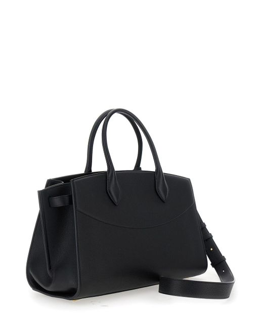 Borsa A Mano Con Tracolla Regolabile E Removibile E Chiusura di Ferragamo in Black