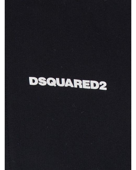 DSquared² Blue High Neck Sweatshirt With Lettering Logo On The Front for men