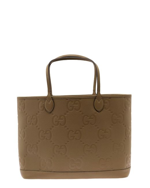 Gucci Brown 'Jumbo' Handbag With All-Over Logo for men