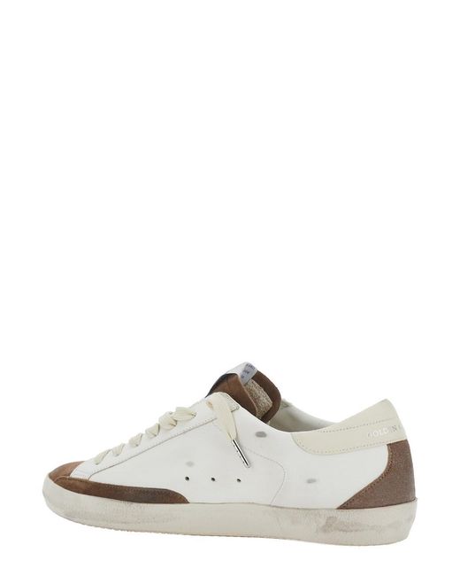 Golden Goose Deluxe Brand White 'Superstar' Sneakers Low Top With Star Patch On The for men