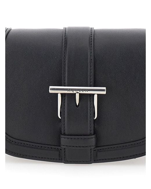 McQueen Multicolor 'Satchel Mini' Crossbody Bag With T-Buckle And Embossed Logo