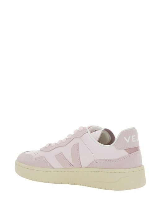 Veja White V90 Sneaker With Logo