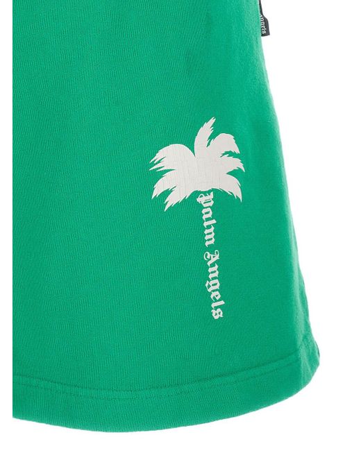 Bermuda Con Vita Elasticizzata di Palm Angels in Green da Uomo