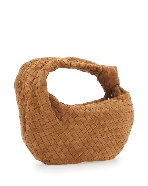 Bottega Veneta Brown 'Jodie' Shoulder Bag With Intreccio Motif