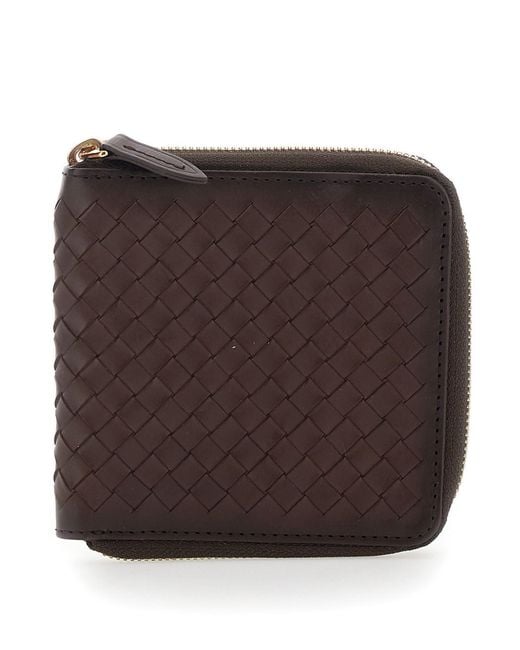 Dragon Diffusion Brown Zip Wallet, Entirely Intreccio