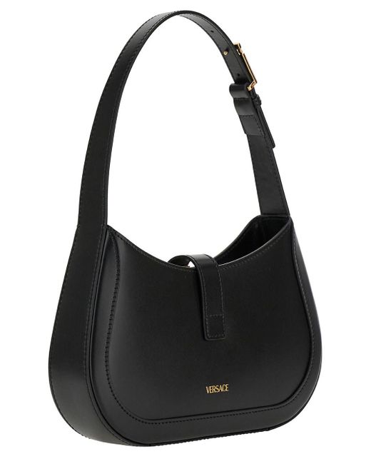 Versace Black 'Greca Goddess' Small Shoulder Bag