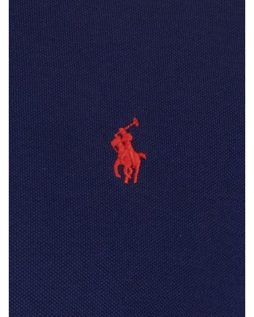 Polo Con Colletto Classico E Pony Ricamato Sul Front di Polo Ralph Lauren in Blue da Uomo