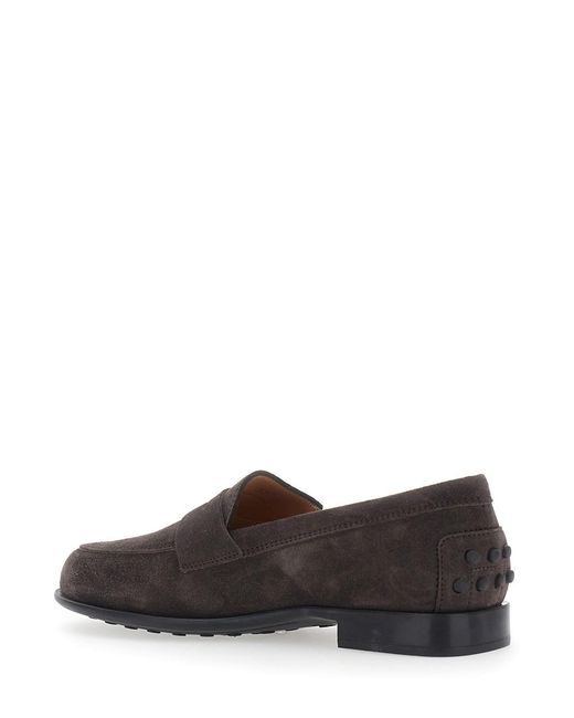 Tod's Multicolor Loafers With Logo Lettering Plate On The Side