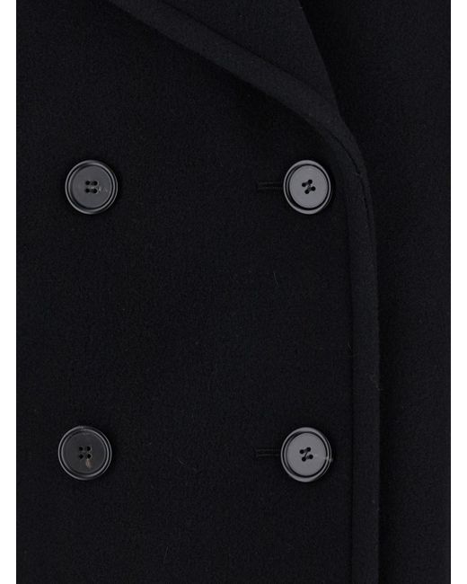 Giubbotto Doppiopetto Con Revers Classici Ampi E Spalle Scese In di Chloé in Black