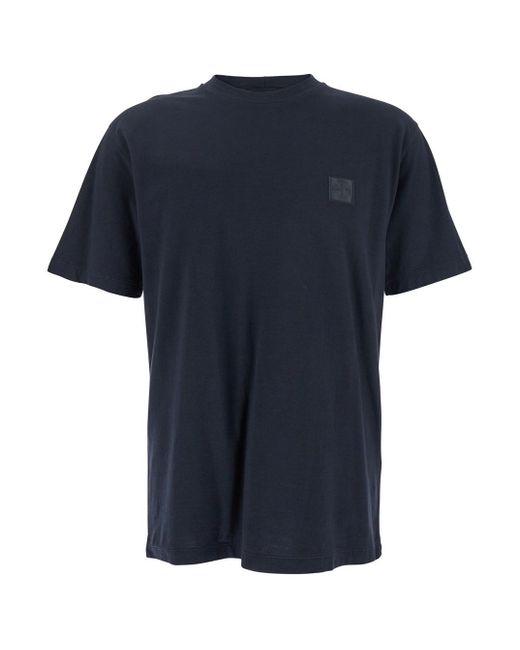 Stone Island Blue Jersey Basic for men