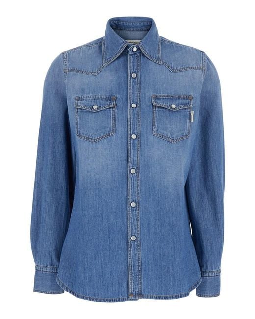 Roy Rogers Blue 'Ranch' Denim Shirt With Long Sleeves