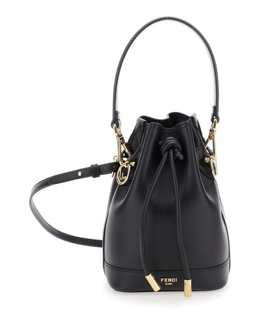 Fendi Black 'Mon Tresor Mini' Handbag With Removable Shoulder Strap An