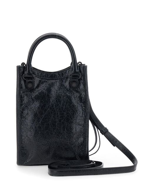 Balenciaga Black Shoulder Bag Le City Leather
