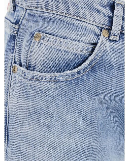 Roy Rogers Blue Light Five-Pocket Jeans With Bead Details On The Back