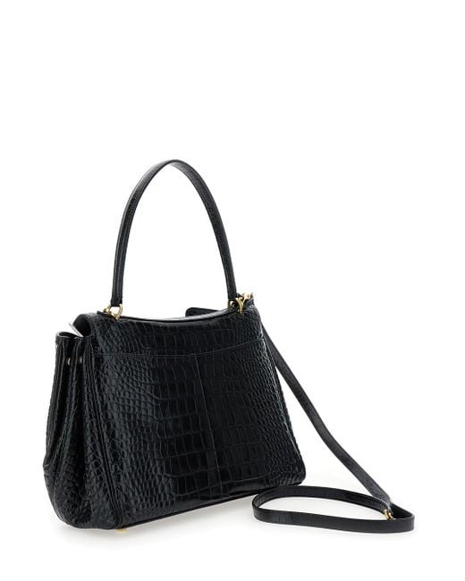 Balenciaga Black 'Rodeo' Handbag With Removable Shoulder Strap