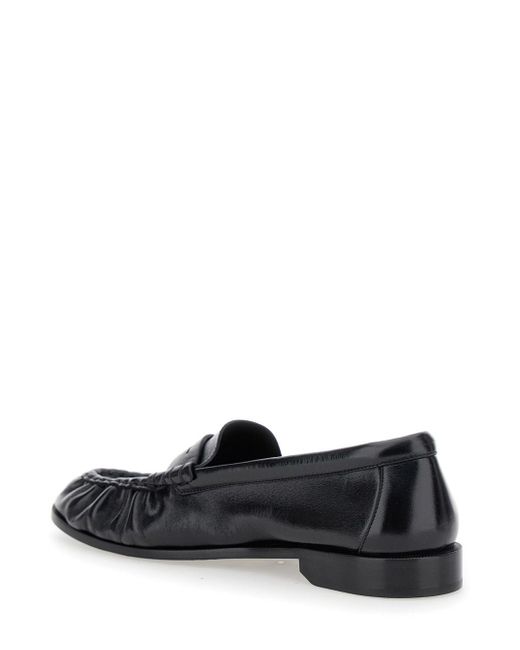 Saint Laurent Black Loafers With Cassandre for men