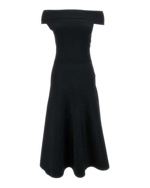 Fabiana Filippi Black Maxi Dress With Flared Skirt