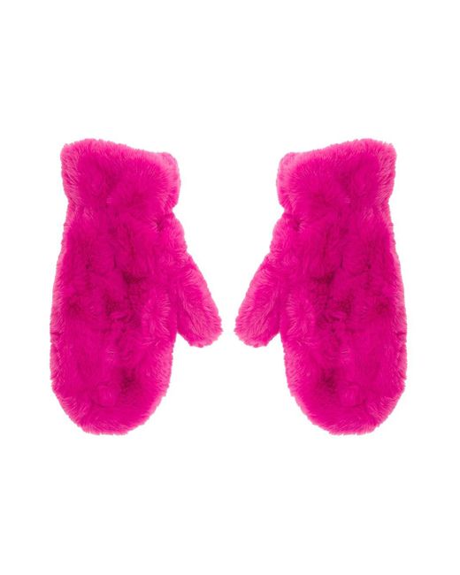 Apparis Pink Coco Faux Fur Gloves
