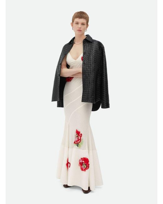 Camicia Con Motivo Intrecciato All-Over di Bottega Veneta in Black