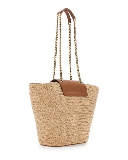 Saint Laurent Natural Shoulder Bag 'Ysl Bo Manon'