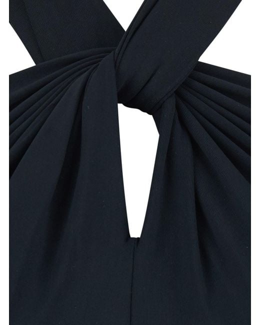 FEDERICA TOSI Blue One-Piece Swimsuit With Crossed Straps