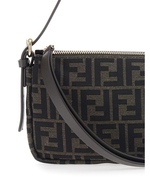 Fendi Black Zup Top Small Ff Jacquard