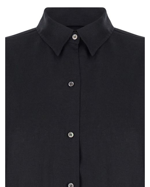 Plain Black Shirt With Buttons