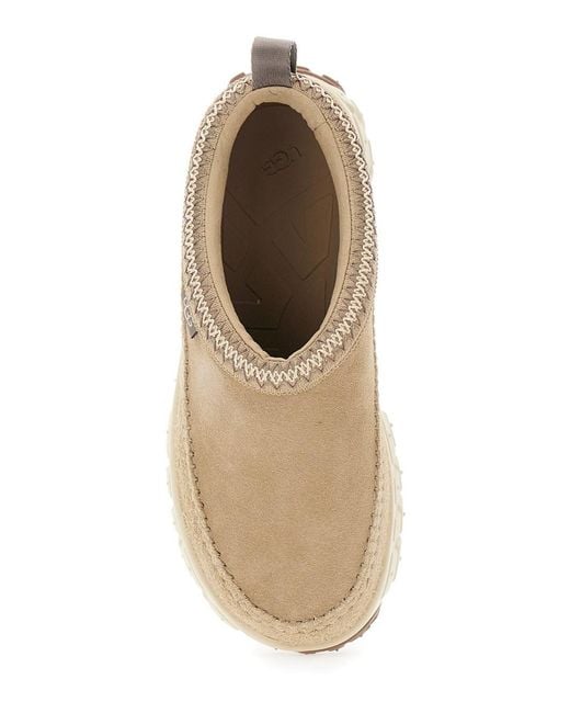 Ugg White Suede Mules With Decorative Stitching for men