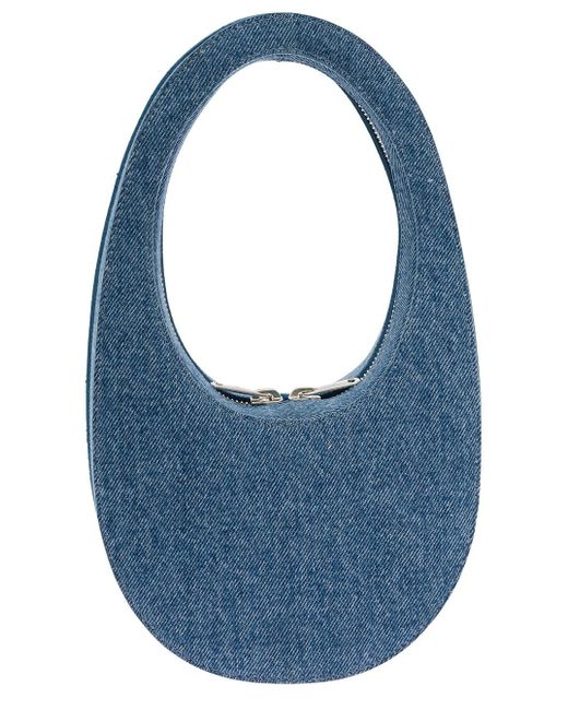 Coperni Blue 'Mini Swipe' Light Handbag With Embossed Logo