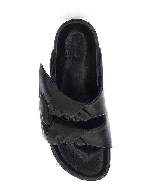 Isabel Marant Black 'Lennyo' Slip-On Sandals With Bow Details