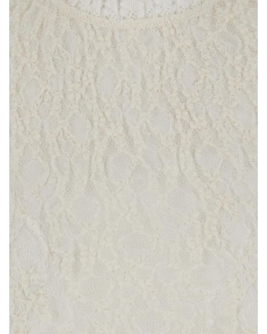 Isabel Marant White 'Brany' Top With All-Over Lace Trim