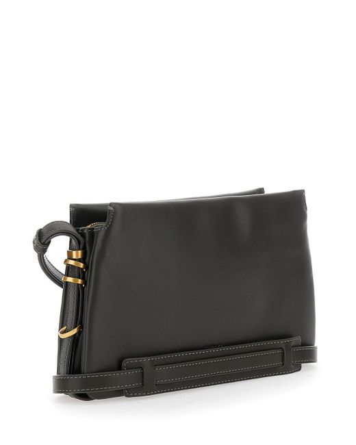 Borsa A Spalla Con Placca Love Birds Diamond Cut Sul Fronte E Tr di Pinko in Black