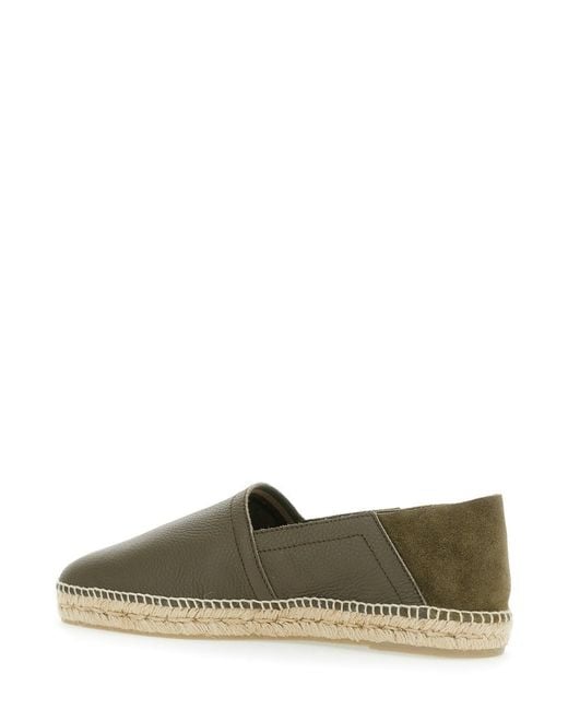 Castaner Green Espadrillas With Braided Raphia Sole for men