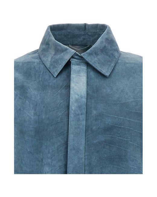 Arma Blue Light Shirt With Hidden Fastening for men
