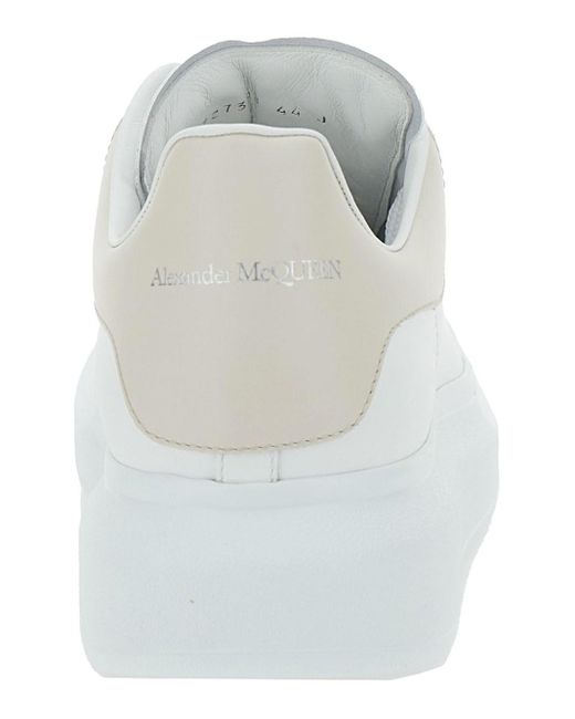 Alexander McQueen White Low-Top Sneakers With Chunky Sole And Contrast for men