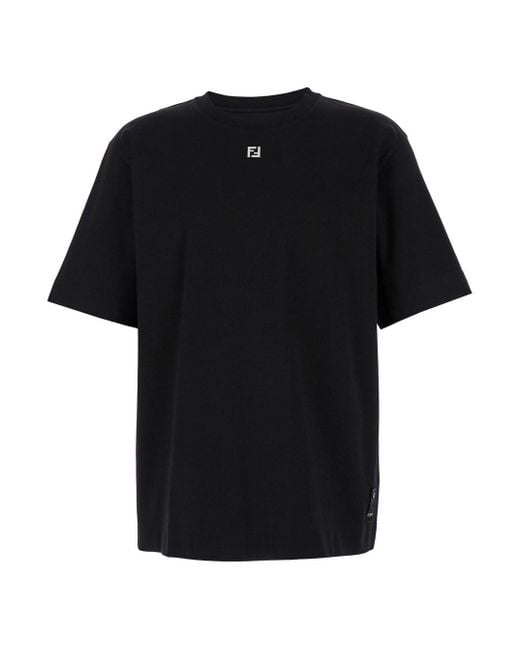 Fendi Black Short Sleeves T-Shirt for men