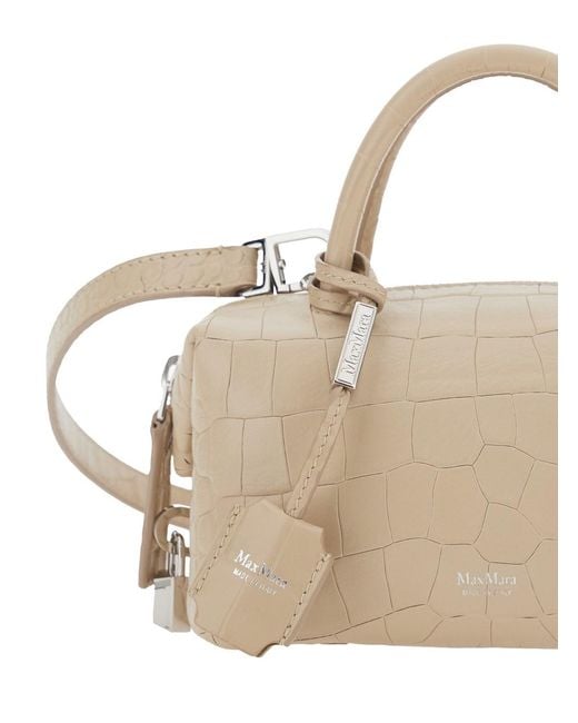 Max Mara Natural 'Holdall' Small Handbag With Adjustable And Removable S