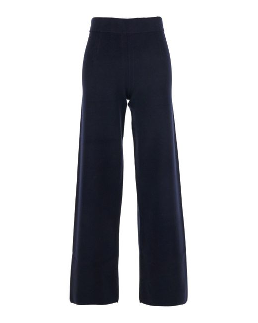Pantalone 'Marzia' Con Vita Elasticizzata di Max Mara in Blue