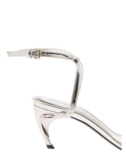 McQueen Natural Sandals With Armadillo Heel