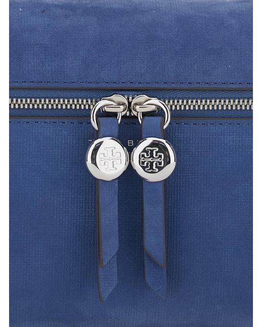 Tory Burch Blue Crossbody Bag Romy Slim Top Handle Leather