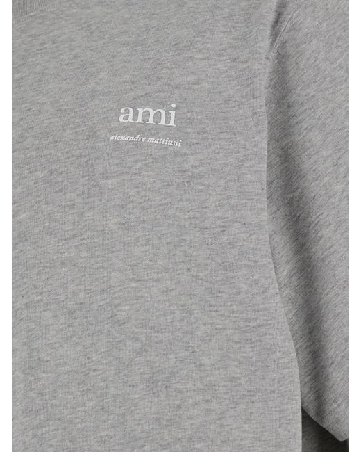 T-Shirt Girocollo di AMI in Gray da Uomo