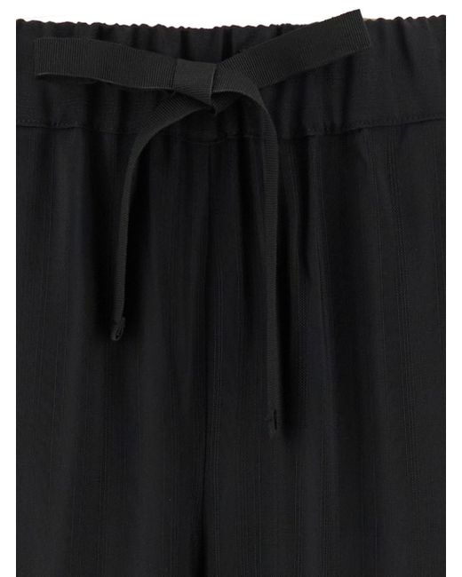 Semicouture Black Pants With Drawstring Closure
