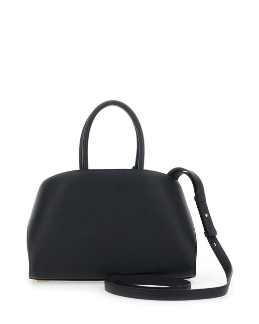 Ferragamo Black 'Hug S' Handbag With Logo And Gancini Buckle