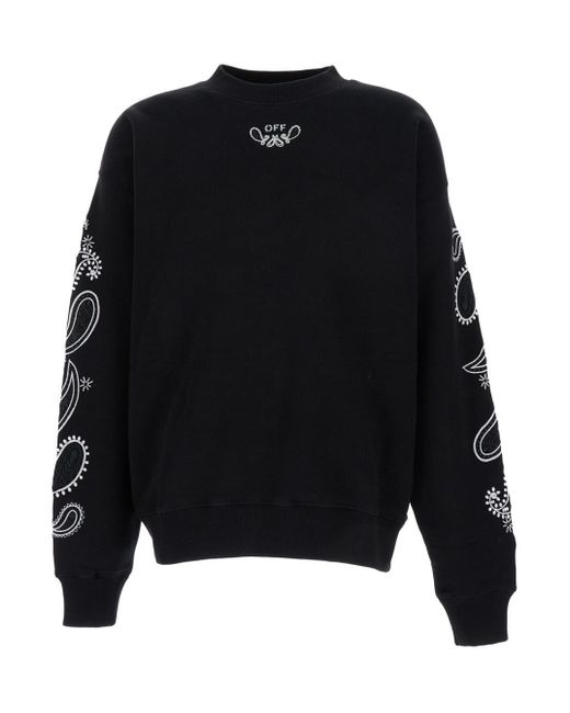 Off-White c/o Virgil Abloh Black Off- Sweatshirt With Maxi Detail for men