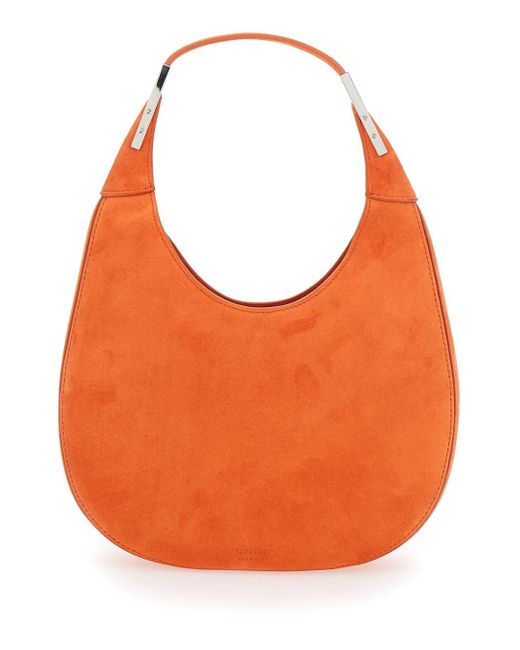 SAVETTE Orange 'Florence Small' Shoulder Bag With Open Top